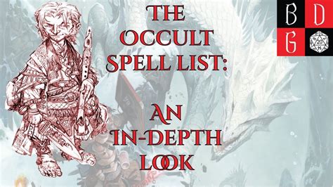 Occult spelk list